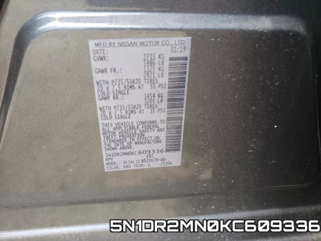 5N1DR2MN0KC609336 фото 2