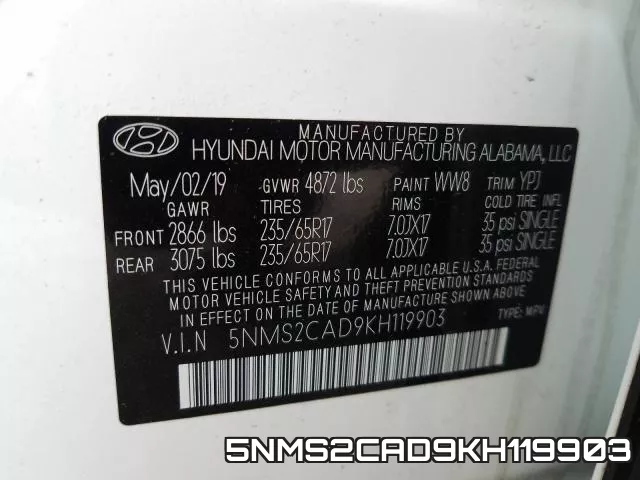 5NMS2CAD9KH119903 фото 2