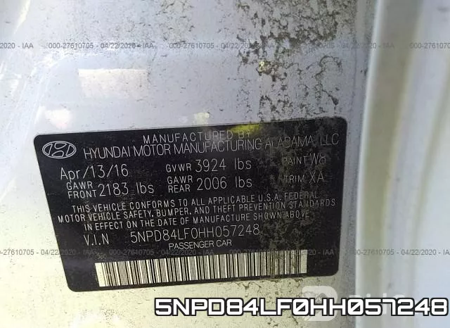 5NPD84LF0HH057248 фото 10