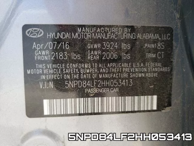 5NPD84LF2HH053413 фото 2
