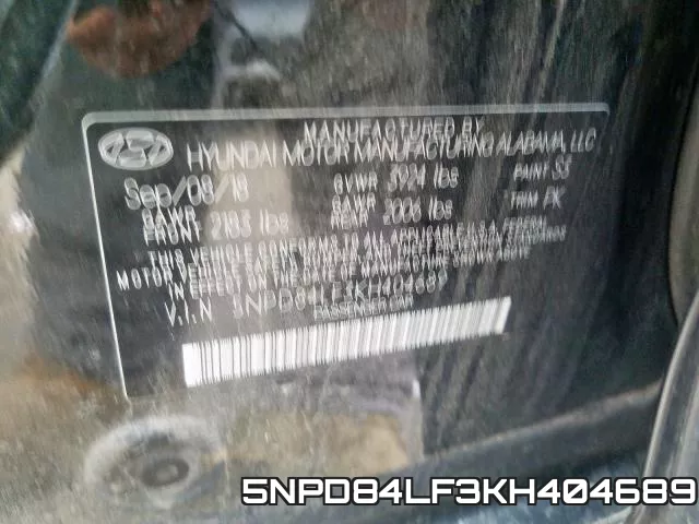 5NPD84LF3KH404689 фото 2