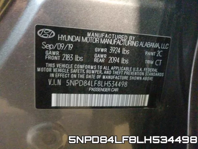 5NPD84LF8LH534498 фото 2