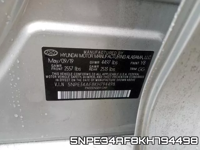 5NPE34AF8KH794498 фото 2
