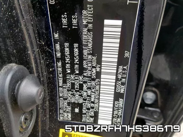 5TDBZRFH7HS386179 фото 2