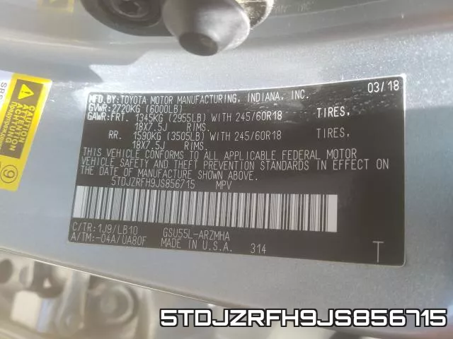 5TDJZRFH9JS856715 фото 2