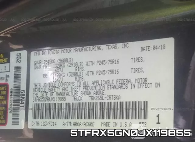 5TFRX5GN0JX119855 фото 10