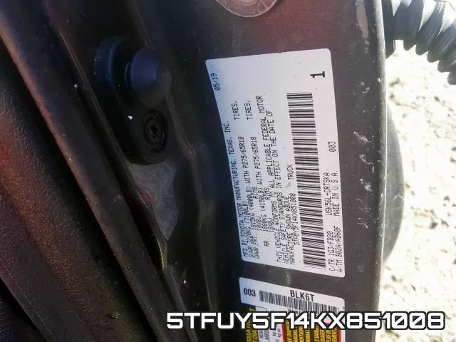 5TFUY5F14KX851008 фото 2