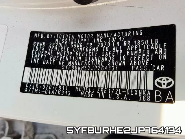 5YFBURHE2JP764134 фото 2
