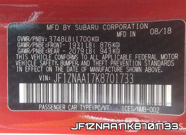 JF1ZNAA17K8701733 фото 10