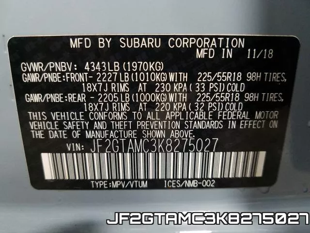 JF2GTAMC3K8275027 фото 2