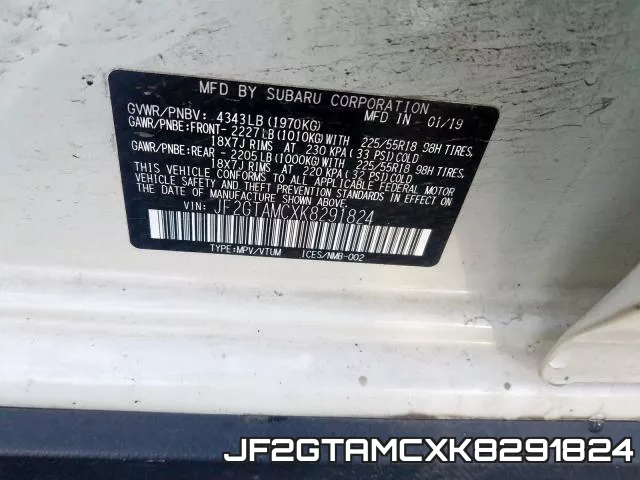 JF2GTAMCXK8291824 фото 2