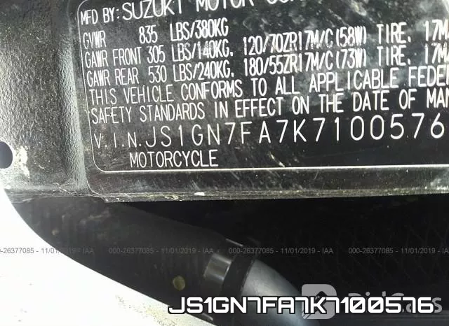 JS1GN7FA7K7100576 фото 2