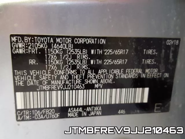 JTMBFREV9JJ210463 фото 2