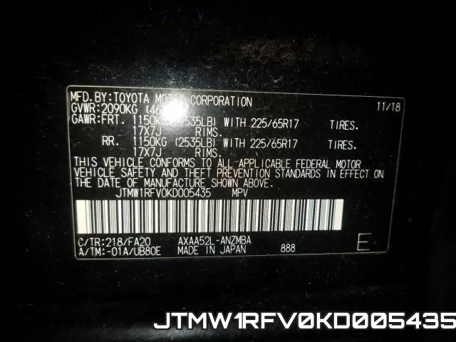JTMW1RFV0KD005435 фото 2