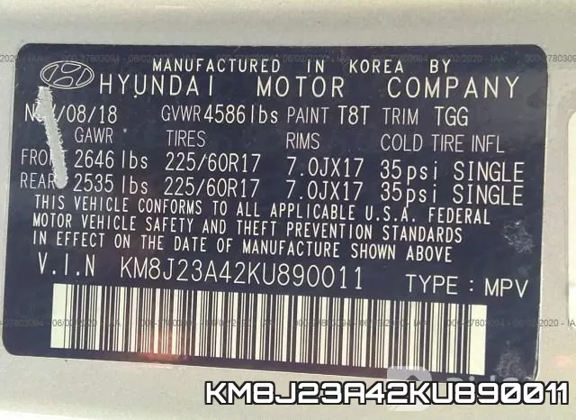 KM8J23A42KU890011 фото 10