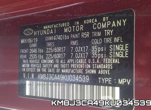 KM8J3CA49KU034539 фото 10