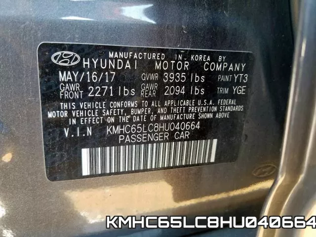 KMHC65LC8HU040664 фото 2