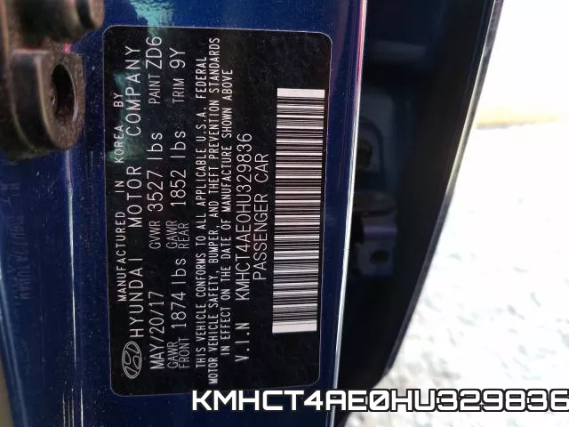 KMHCT4AE0HU329836 фото 2