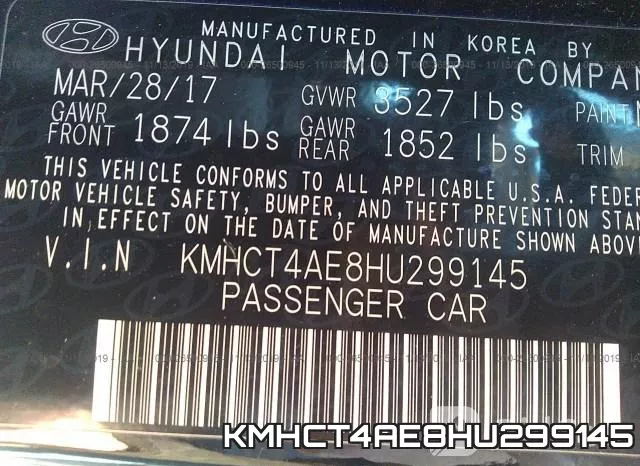 KMHCT4AE8HU299145 фото 10