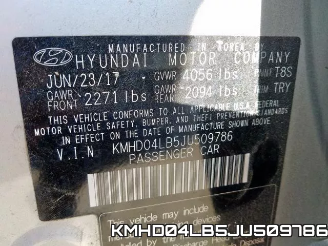 KMHD04LB5JU509786 фото 2