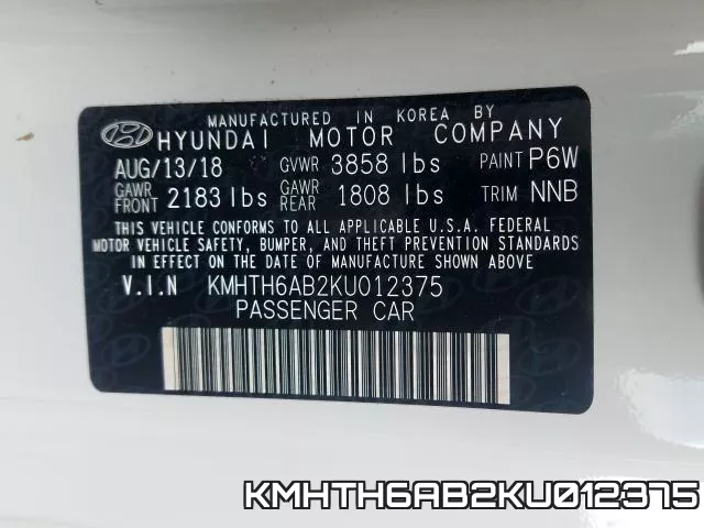 KMHTH6AB2KU012375 фото 2