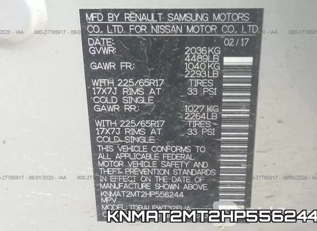 KNMAT2MT2HP556244 фото 10