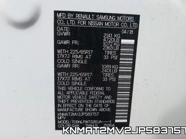 KNMAT2MV2JP583757 фото 2