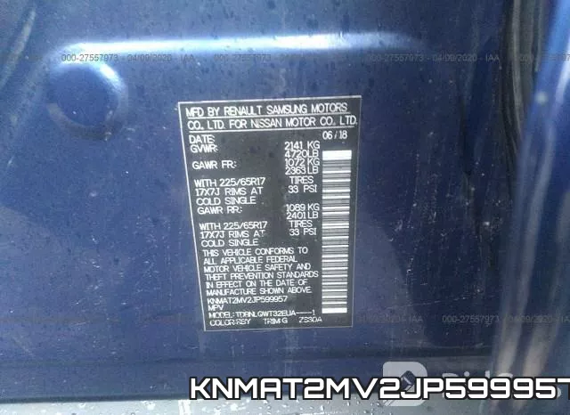 KNMAT2MV2JP599957 фото 10