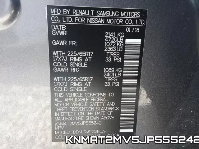 KNMAT2MV5JP555242 фото 2