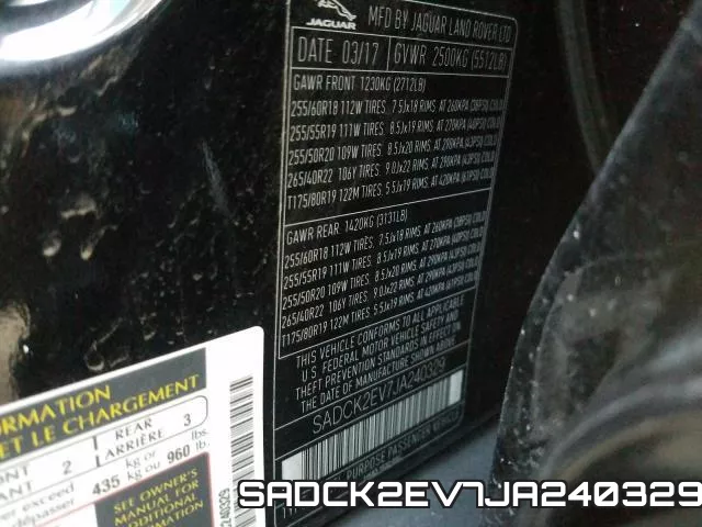 SADCK2EV7JA240329 фото 2