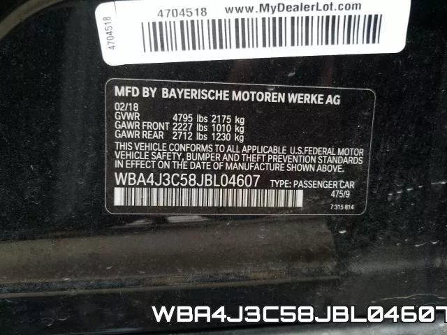 WBA4J3C58JBL04607 фото 2