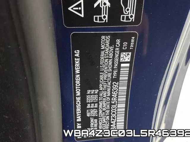 WBA4Z3C03L5R46392 фото 2