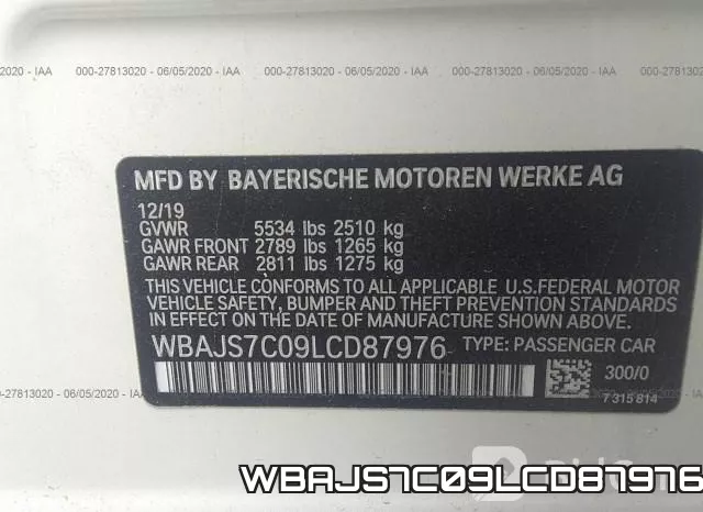 WBAJS7C09LCD87976 фото 10