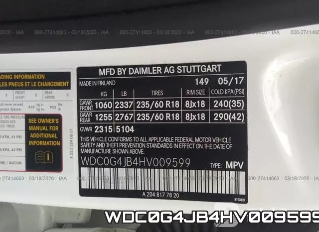 WDC0G4JB4HV009599 фото 10