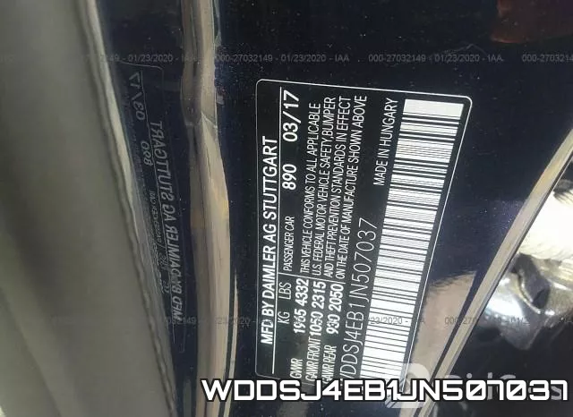 WDDSJ4EB1JN507037 фото 10