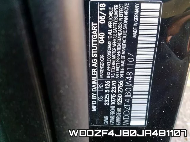 WDDZF4JB0JA481107 фото 2