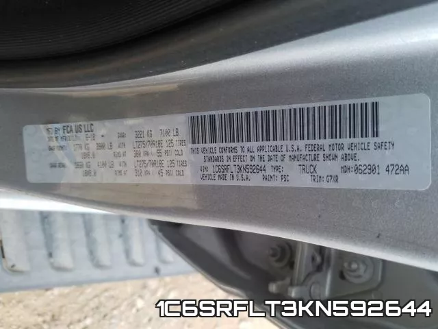 1C6SRFLT3KN592644 фото 2