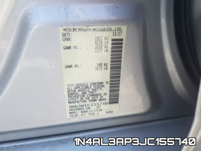 1N4AL3AP3JC155740 фото 2
