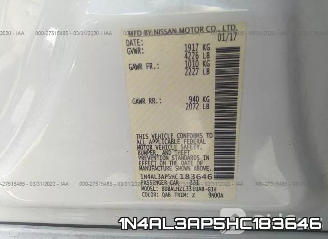 1N4AL3AP5HC183646 фото 10
