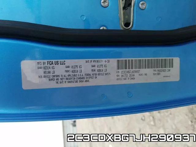 2C3CDXBG7JH290937 фото 2