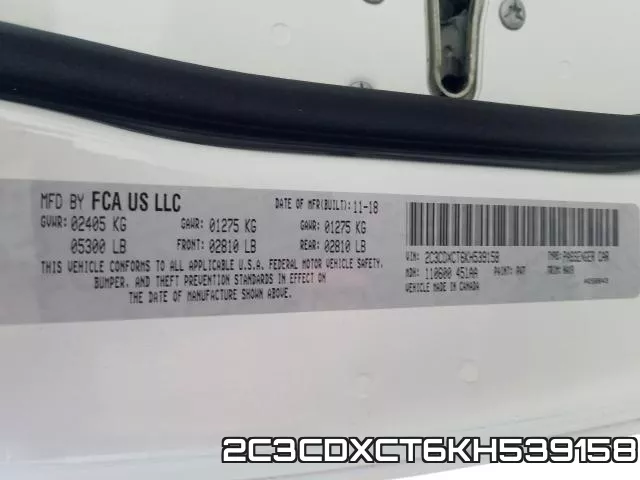 2C3CDXCT6KH539158 фото 2