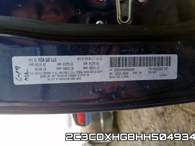 2C3CDXHG8HH504934 фото 2