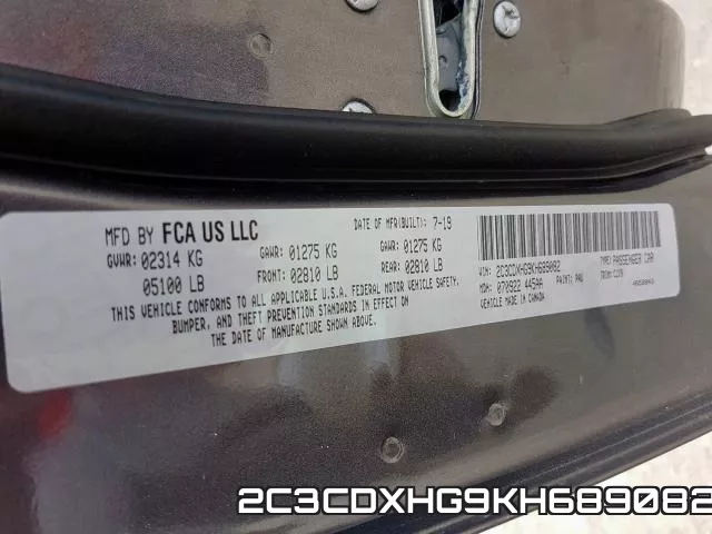 2C3CDXHG9KH689082 фото 2