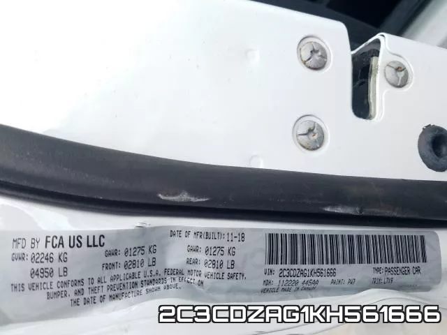 2C3CDZAG1KH561666 фото 2