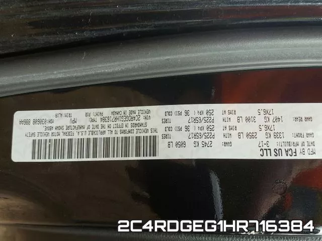 2C4RDGEG1HR716384 фото 2