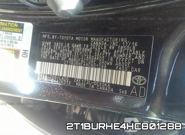 2T1BURHE4HC801288 фото 10