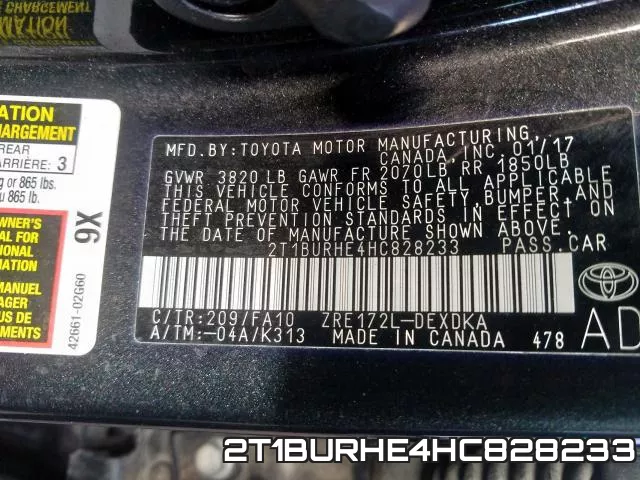 2T1BURHE4HC828233 фото 2