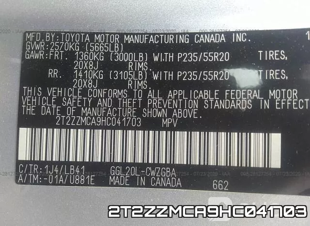 2T2ZZMCA9HC041703 фото 10