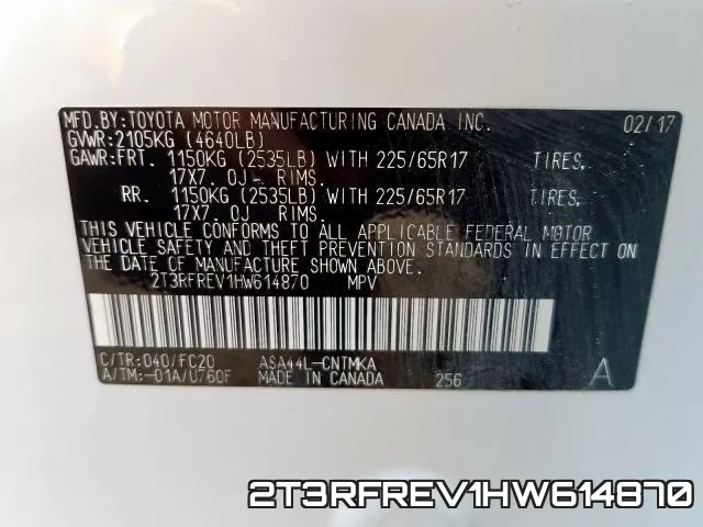 2T3RFREV1HW614870 фото 2