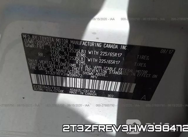 2T3ZFREV3HW398472 фото 10